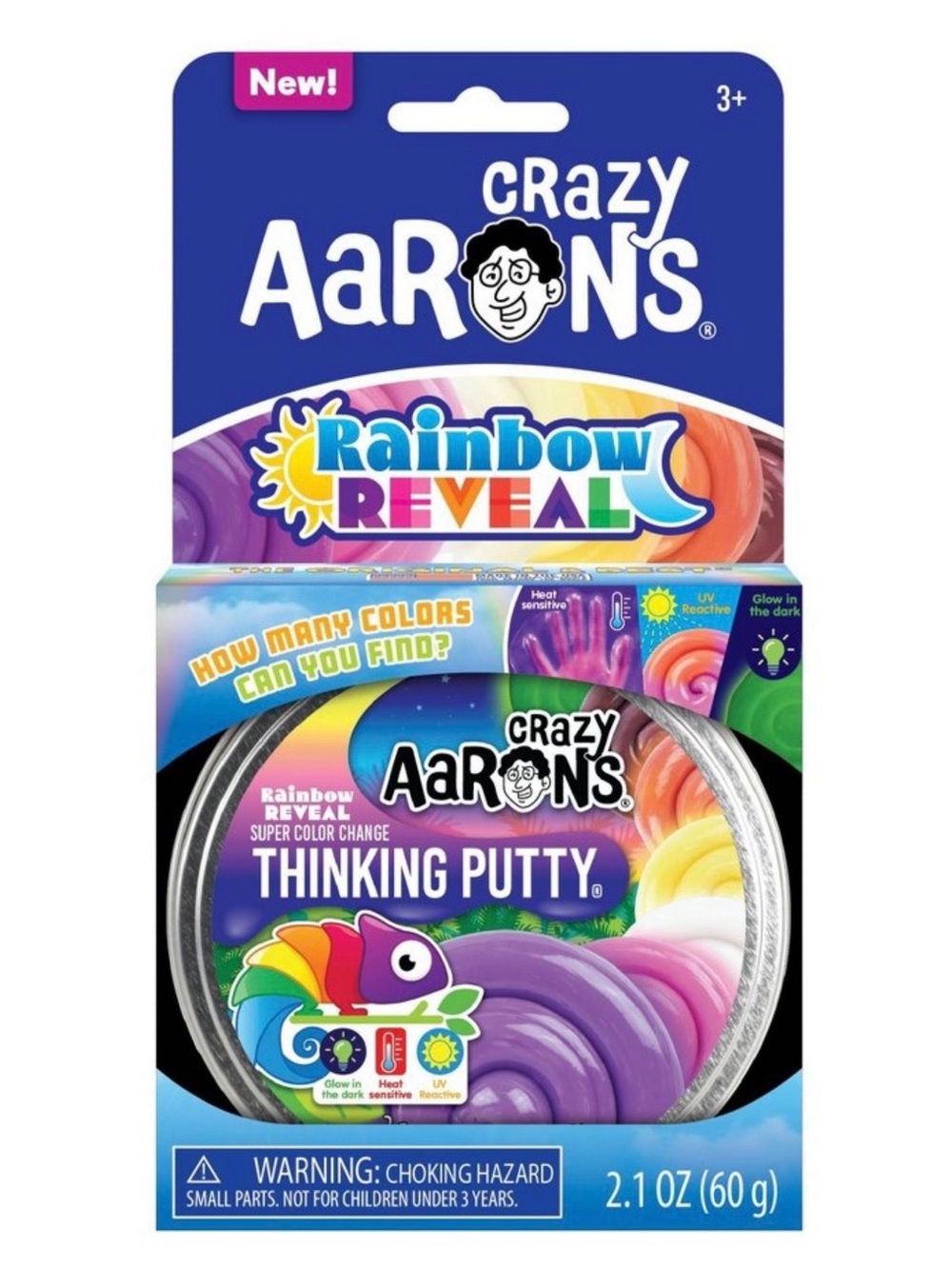 Crazy Aaron's Rainbow Reveal Thinking Putty - Multicolor